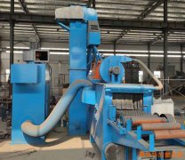 山東煙臺客戶定做的網(wǎng)帶式拋丸清理機完成