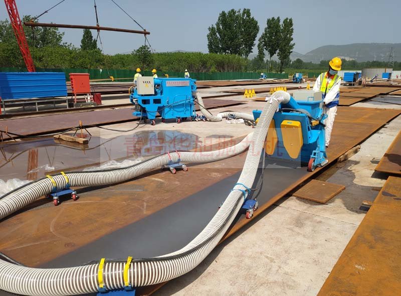 LM-850移動式拋丸機(jī)清理鋼板效果非常棒